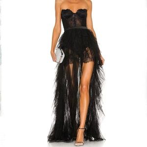 For Love & Lemons X REVOLVE Bustier Gown in Black
